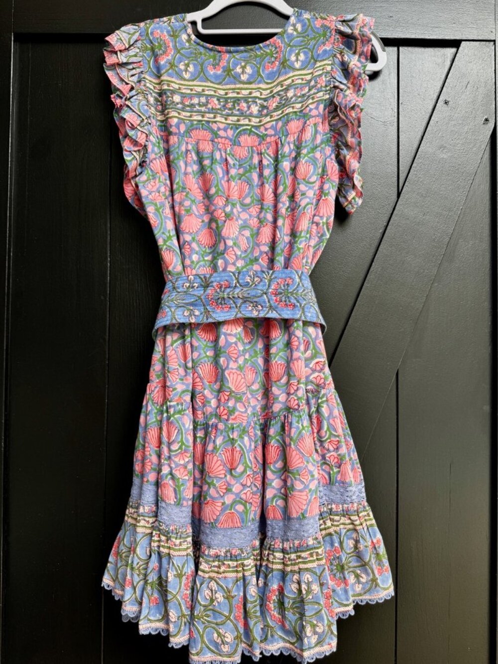 Bell by Alicia Bell Amira Mini Dress w/ Belt - Medium - Silk & Cotton - Like New - Picture 7 of 16